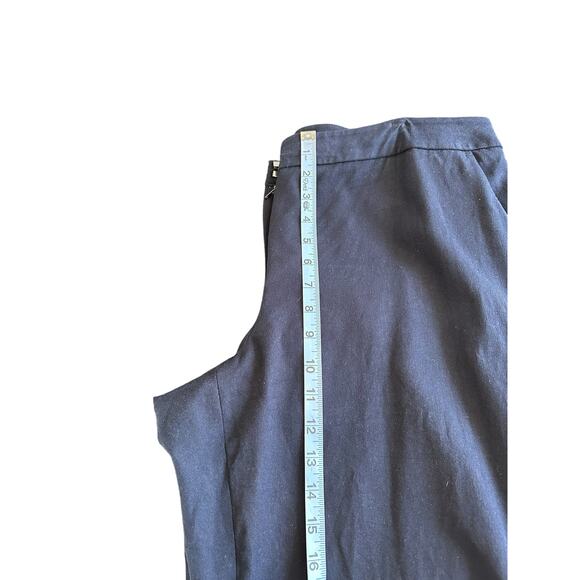 Talbots Womens Plus Blue Business Office Scalloped Hem Slim Crop Pants Size‎ 14W - Picture 12 of 14